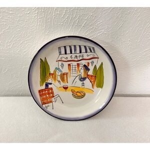 Sakura Provence by Apple Earthen Salad Plate w/ Cafe France Deco.